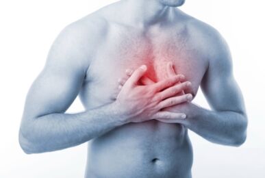 Chest pain due to osteochondrosis of the thoracic spine